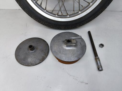Koło przód przednie, bęben hamulcowy, nakładka, ośka MZ TS 250 16 cali wersja czterobiegowa - pod zawieszenie 32 mm - obrazek 2