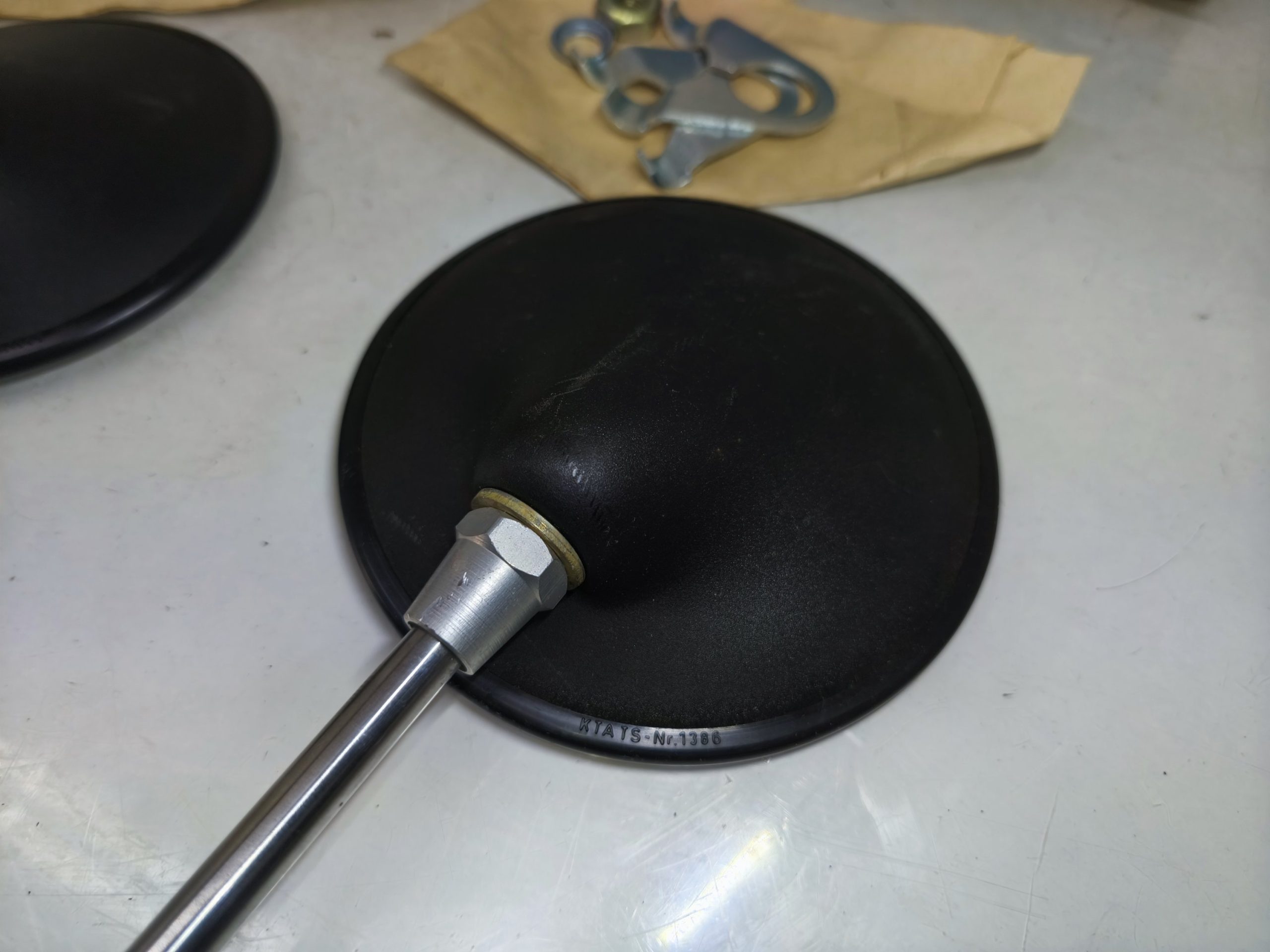 Oryginał DDR nowe - komplet lusterek Blewa do MZ TS 150 125 (lusterko, lusterka) - obrazek 7