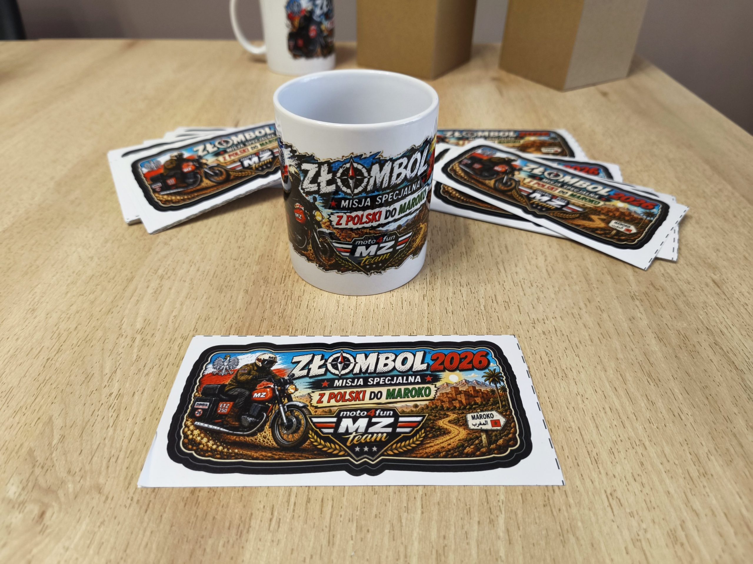Naklejka "Złombol 2026" moto4fun MZ team - edycja limitowana
